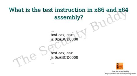 TEST (x86 instruction) .